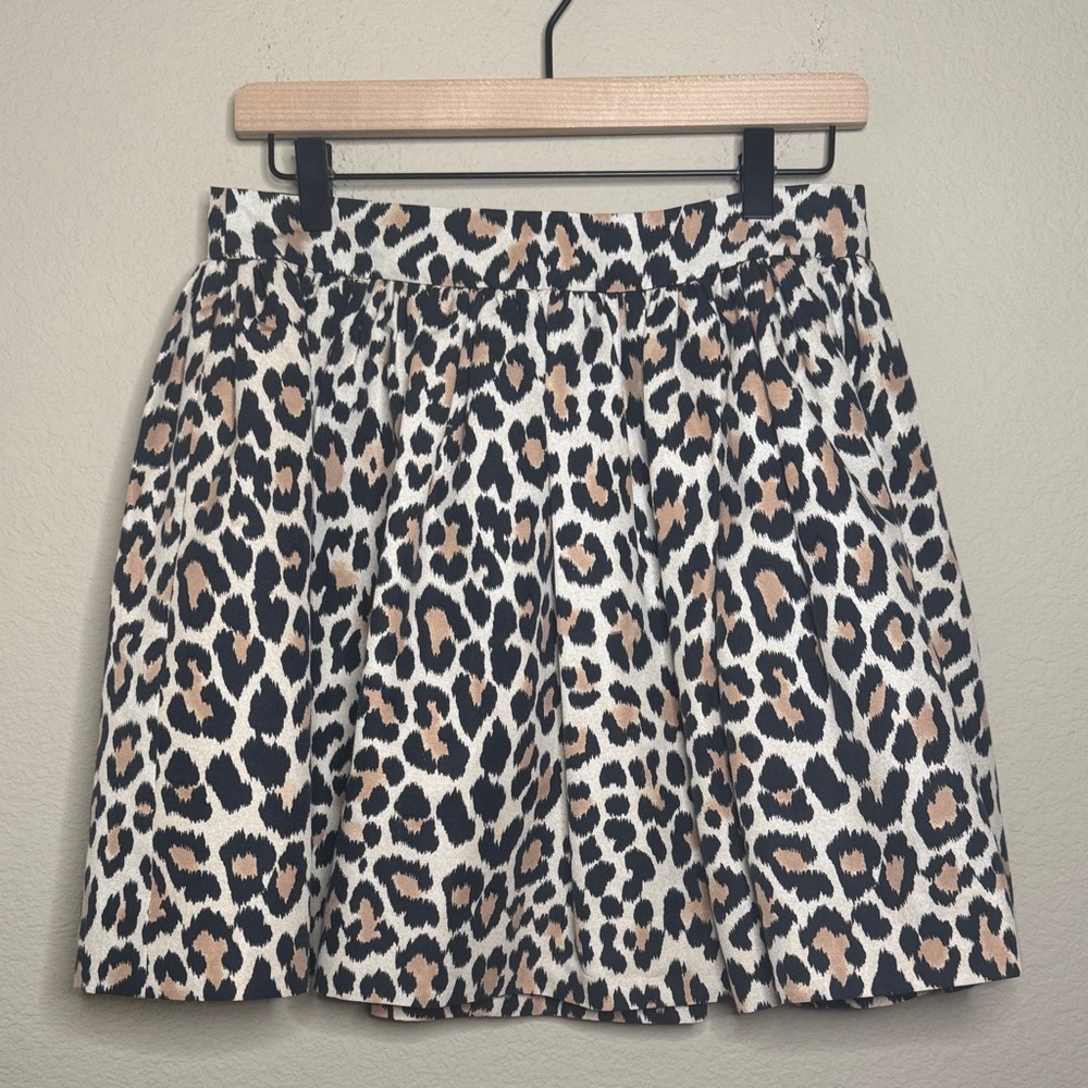 Kate Spade Coreen‎ Skirt the Rules Leopard Print Mini Skirt Size 8